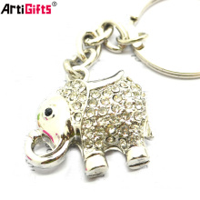 China factory supply custom metal jewelry 3d elephant shaped key chain